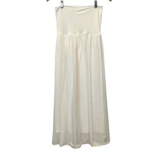 Bailey Silk Overlay Stretch Skirt Off White  Coastal Women size SP